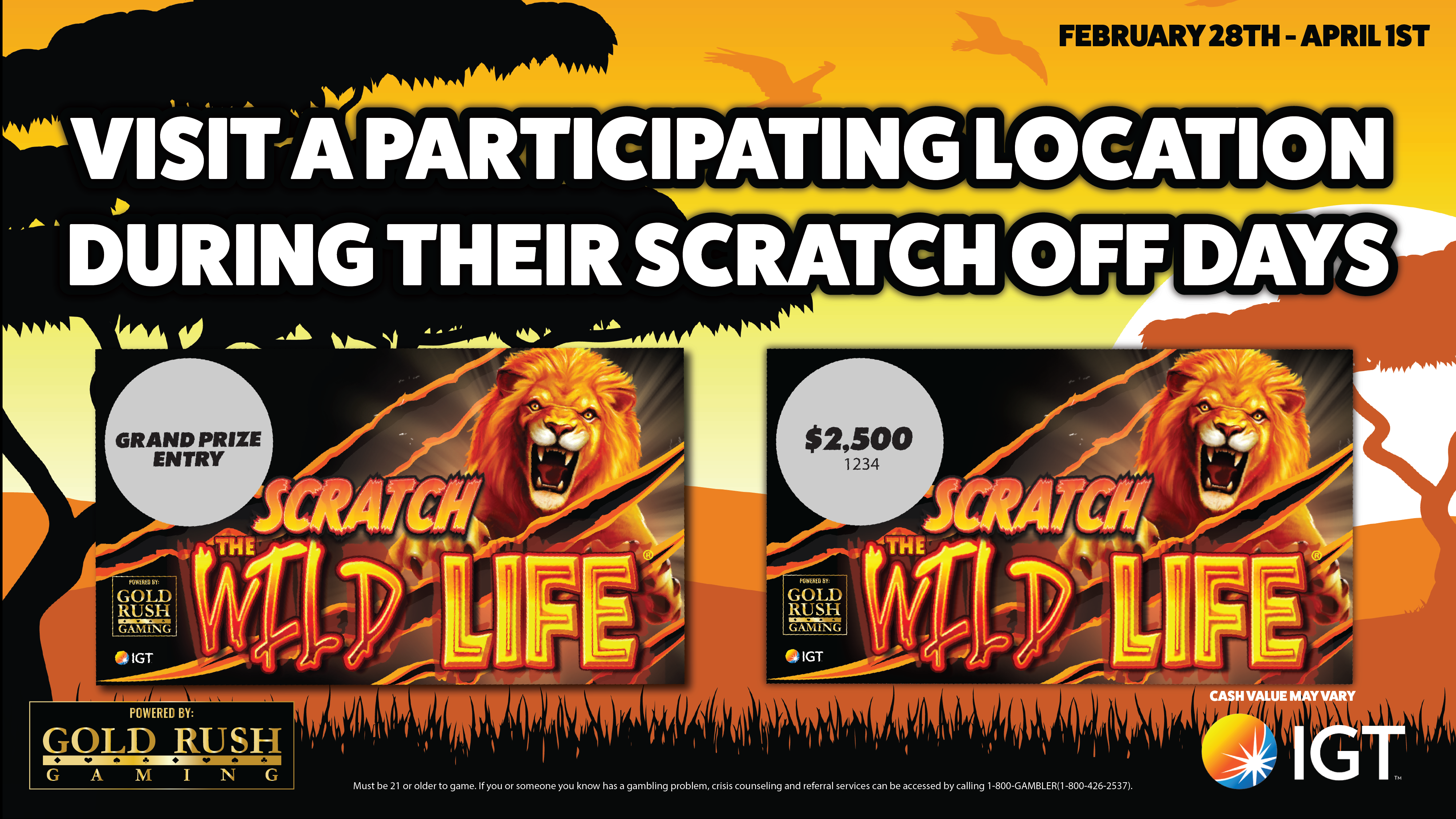 Scratch The Wild Life - Gold Rush Gaming