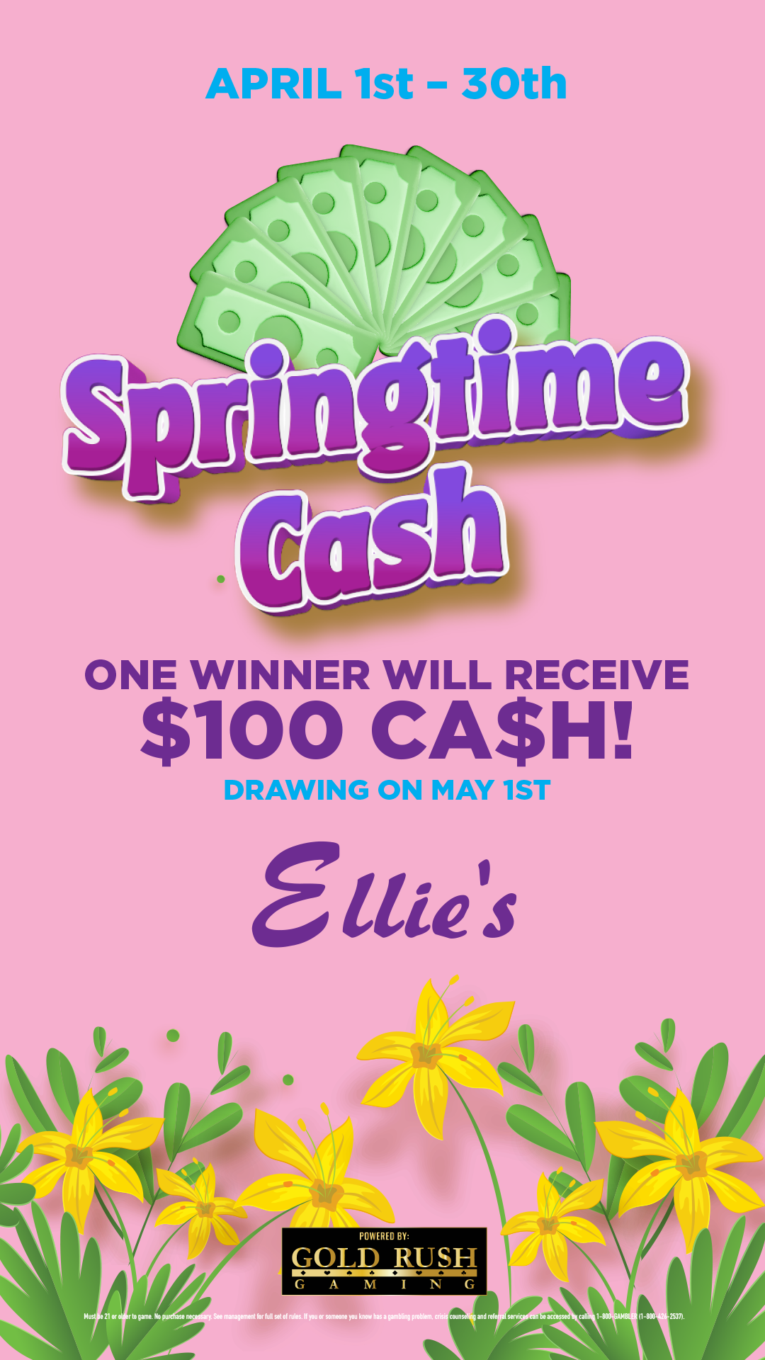 Spring Into Cash April Partner Promotions Happening with Gold Rush Gaming - Gold Rush Gaming